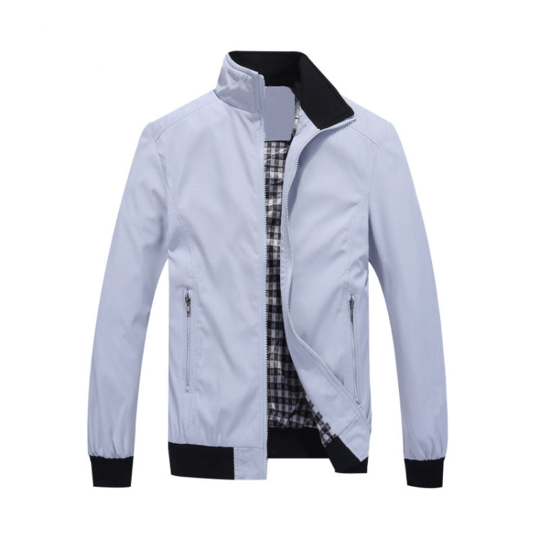 Veste d'été pour homme coupe-vent à fermeture éclair