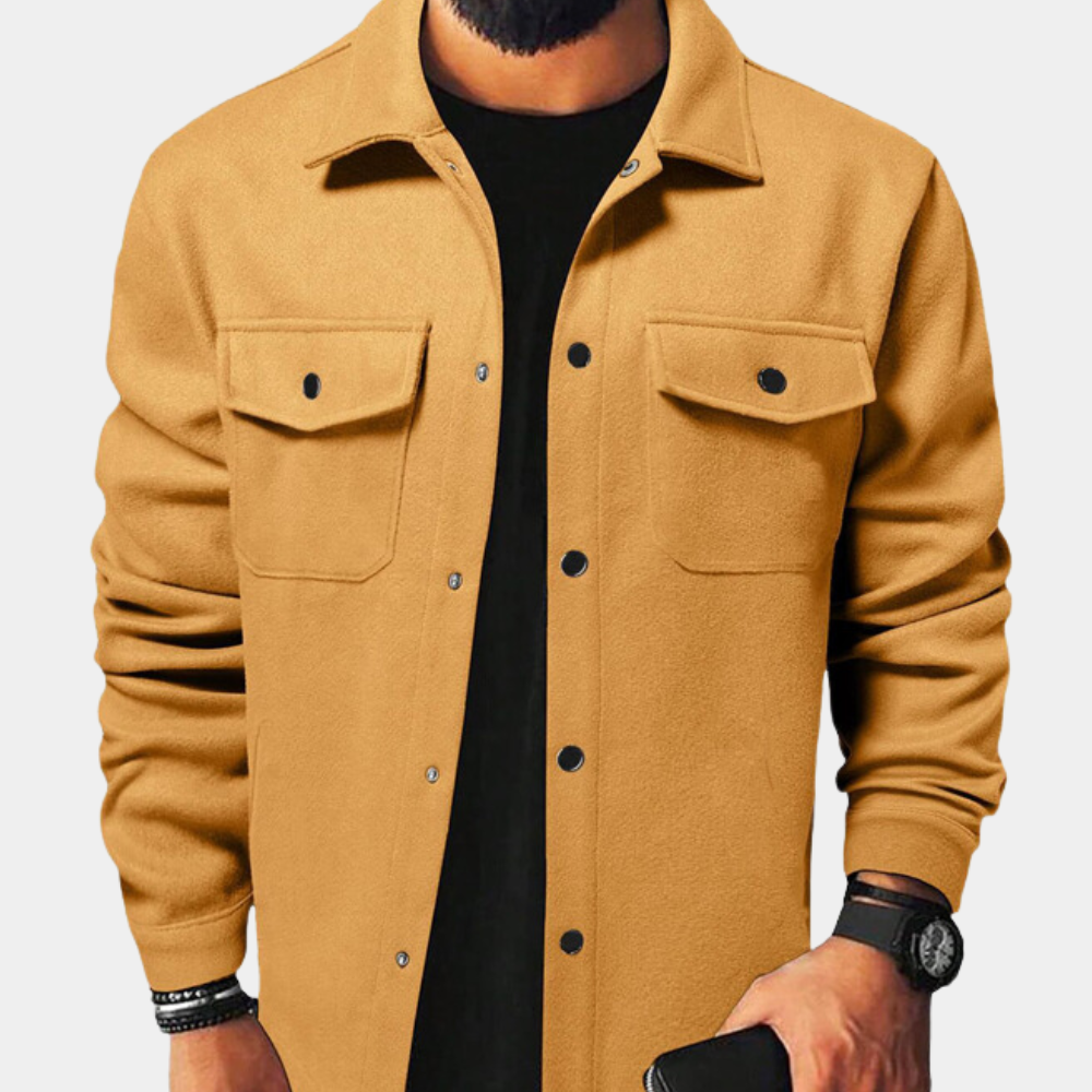 Veste d'été pour homme boutonnée avec poches poitrine