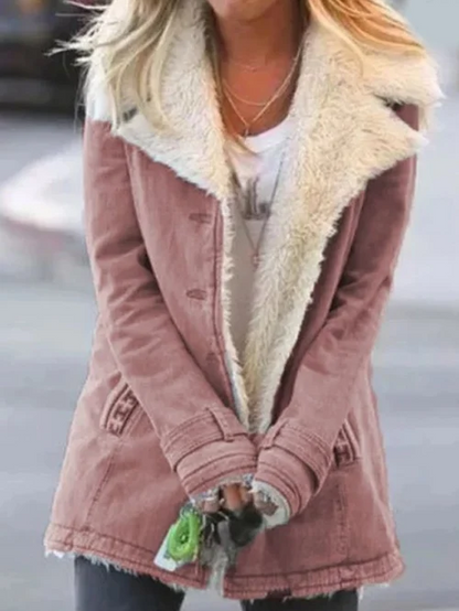 Manteau d'hiver femme chaud, élégant, cintré