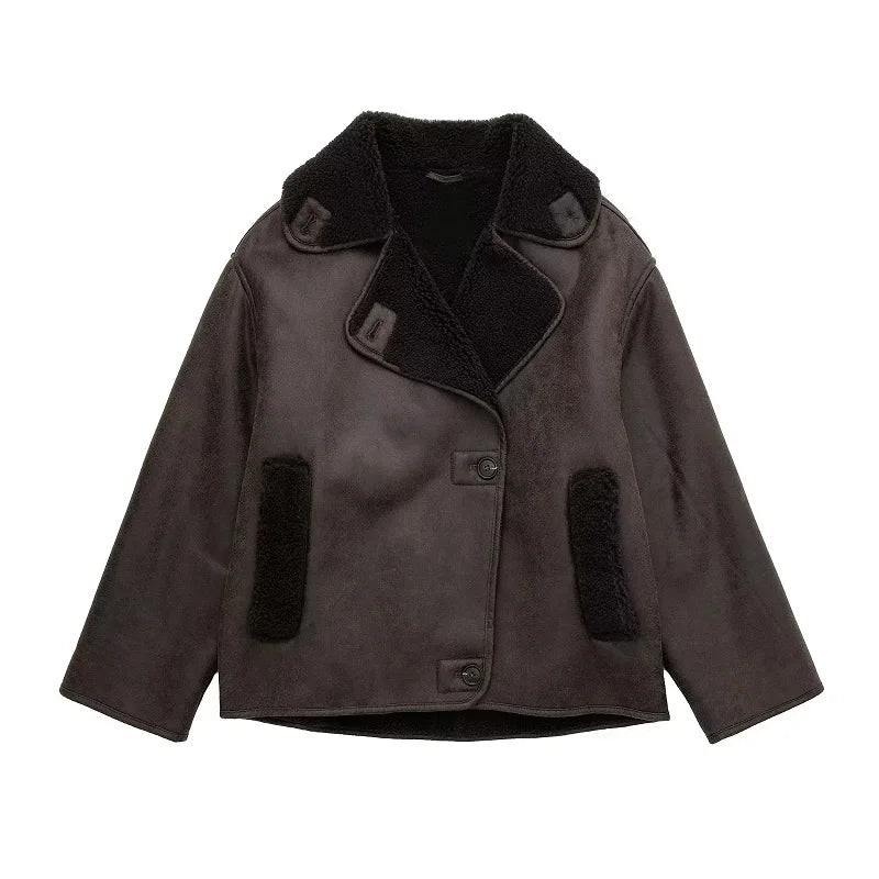 Blouson en cuir élégant pour femme - Hiver