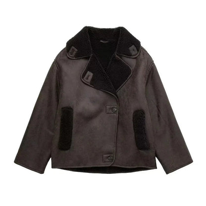 Blouson en cuir élégant pour femme - Hiver