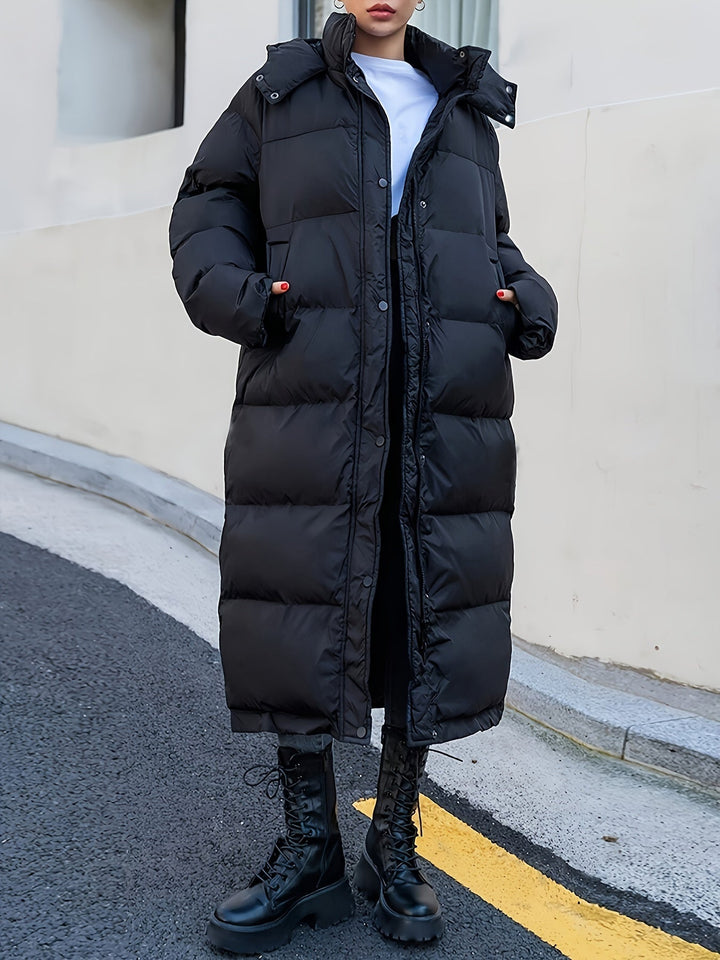 Manteau long en duvet pour femme, élégant et chaud