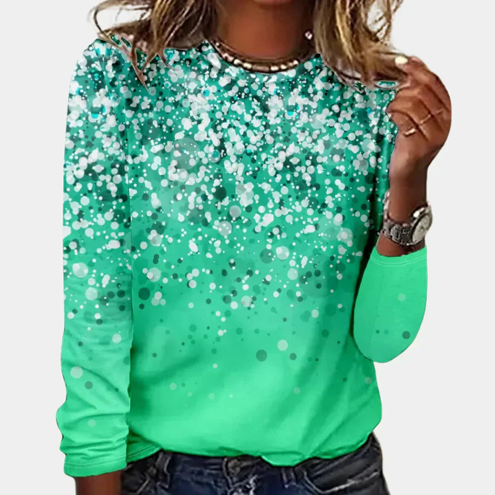 Pull de Noël femme motif étoiles pailletées
