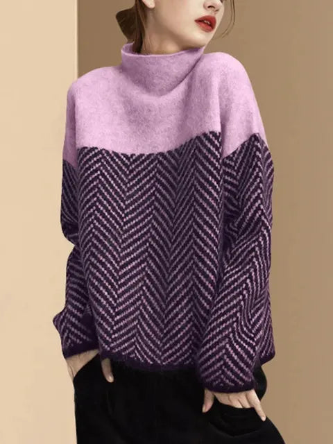 Pull doux femme col médium