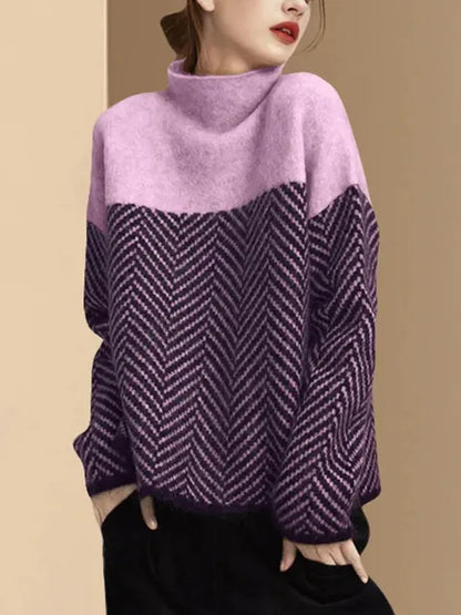 Pull doux femme col médium