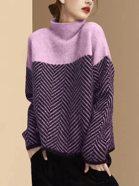 Lauren | Pull confortable Col montant Doux