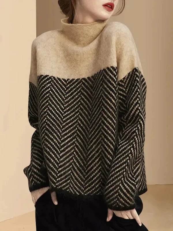Lauren | Pull confortable Col montant Doux