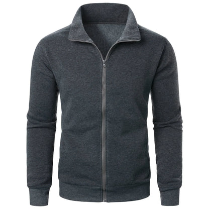 Sweat à capuche homme col montant fermeture éclair moderne