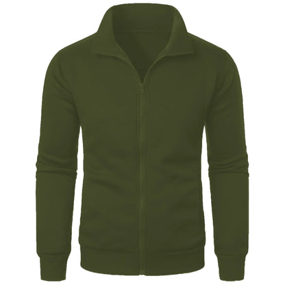 Sweat à capuche homme col montant fermeture éclair moderne