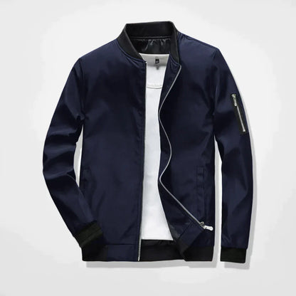 Blouson bombardier léger pour homme avec fermeture éclair
