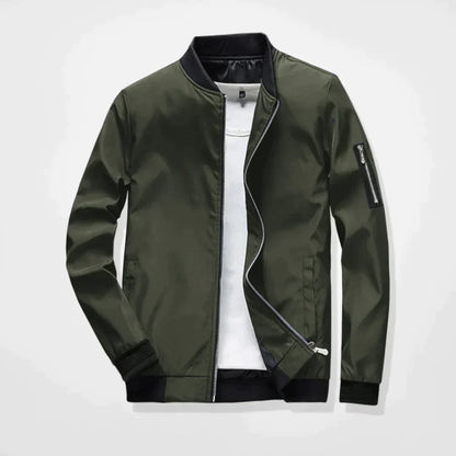 Blouson bombardier léger pour homme avec fermeture éclair