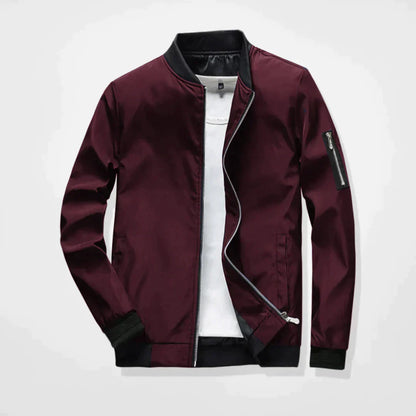 Blouson bombardier léger pour homme avec fermeture éclair
