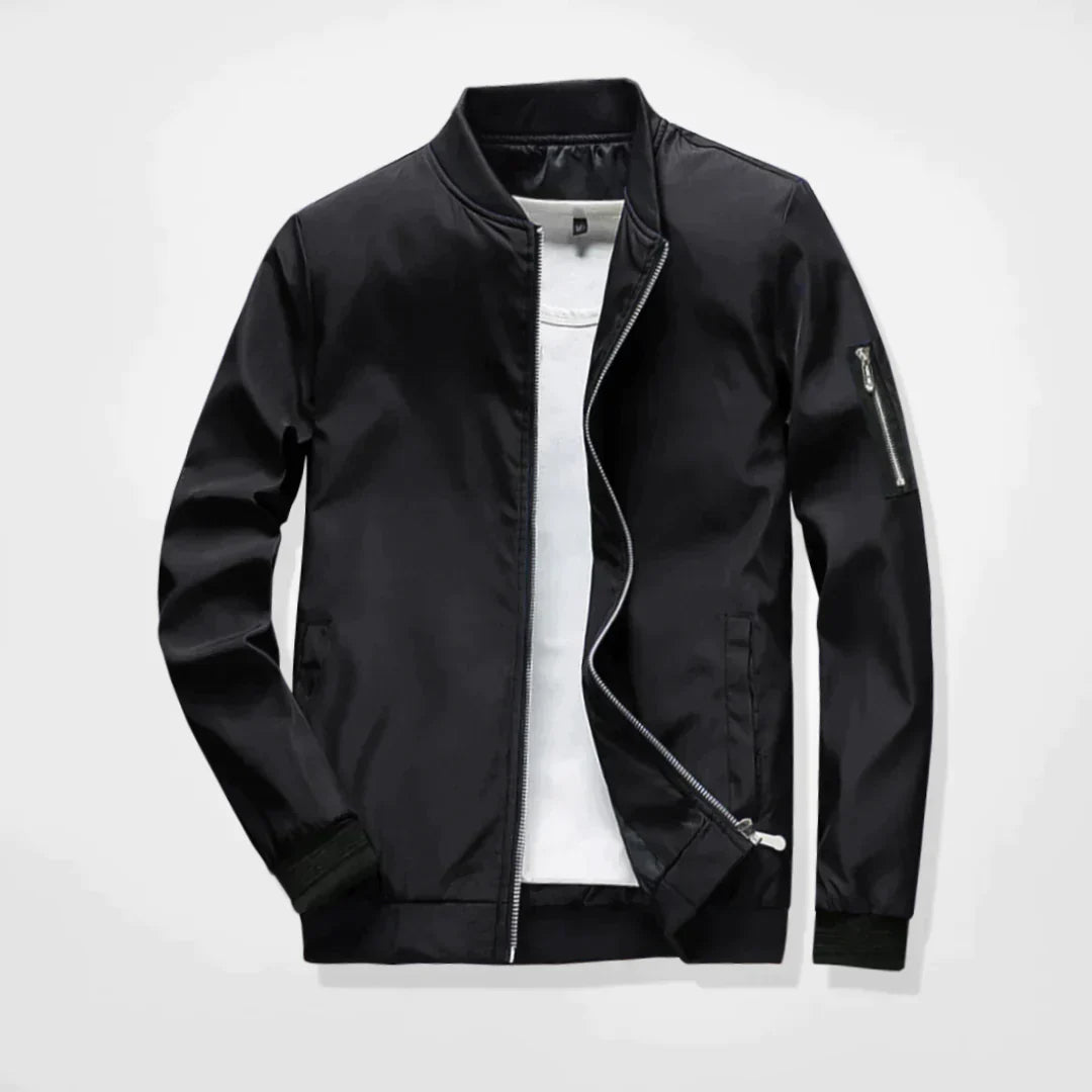 Blouson bombardier léger pour homme avec fermeture éclair
