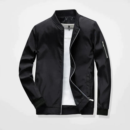 Blouson bombardier léger pour homme avec fermeture éclair