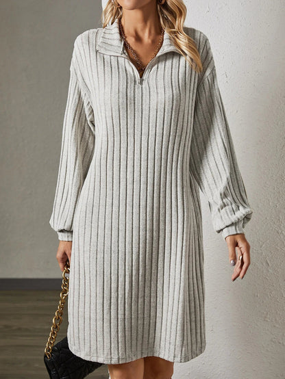 Élégante Robe en Maille à Manches Longues pour Femme