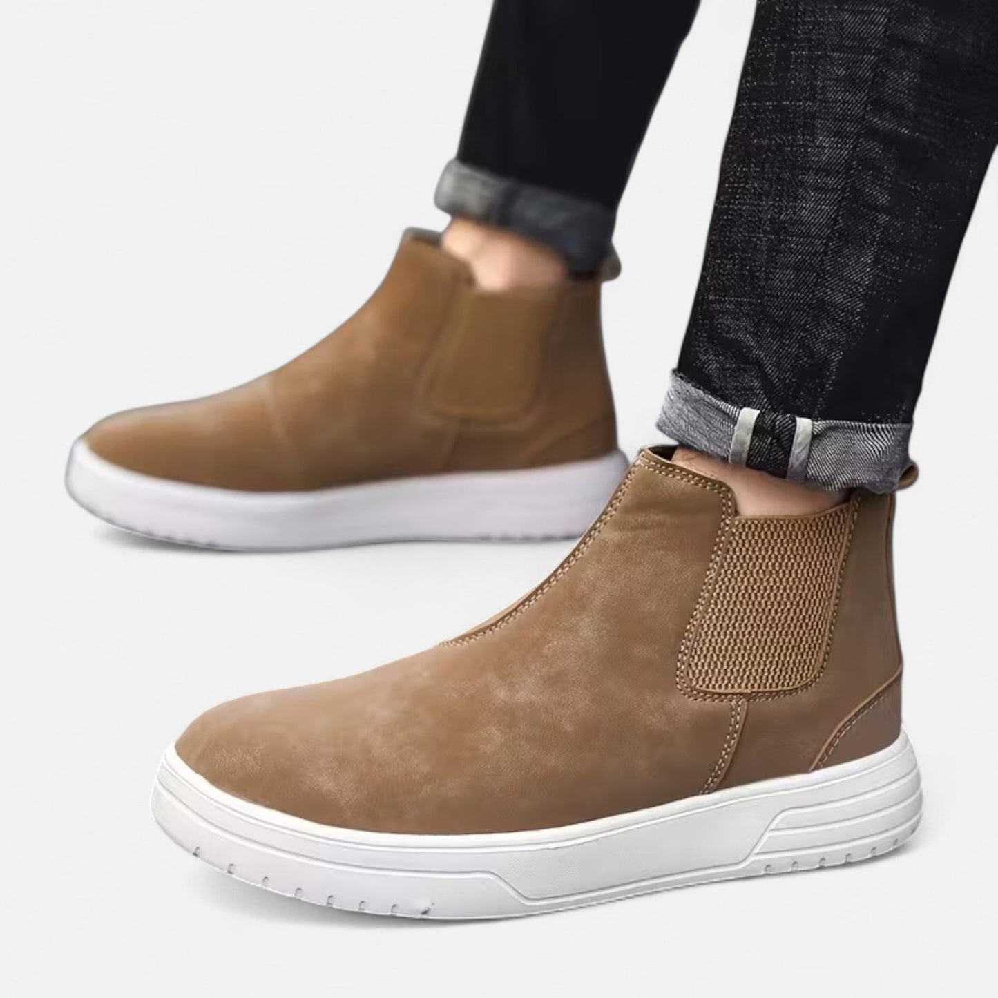 Chelsea Boots homme Confort Semelle caoutchouc