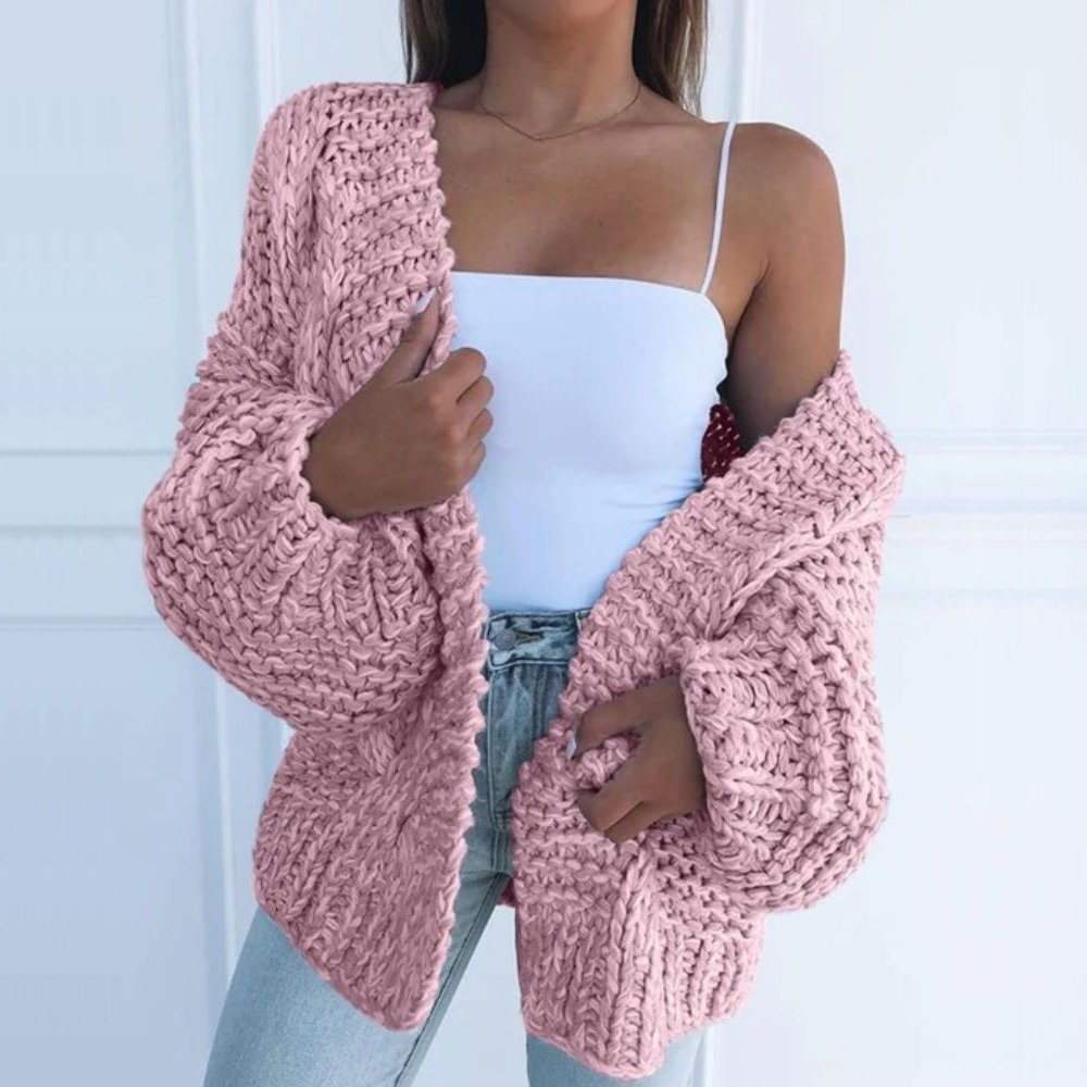 Cardigan Femme Tricot Ample Doux