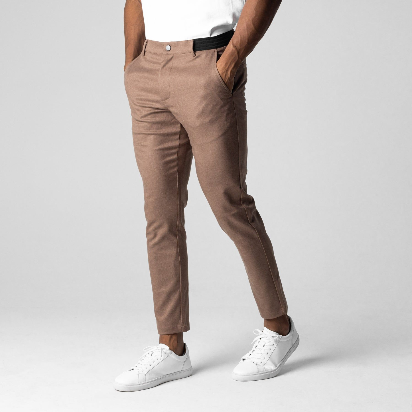 Pantalon chino slim élastique pour homme
