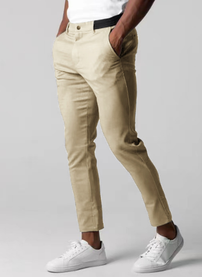 Pantalon chino slim élastique pour homme