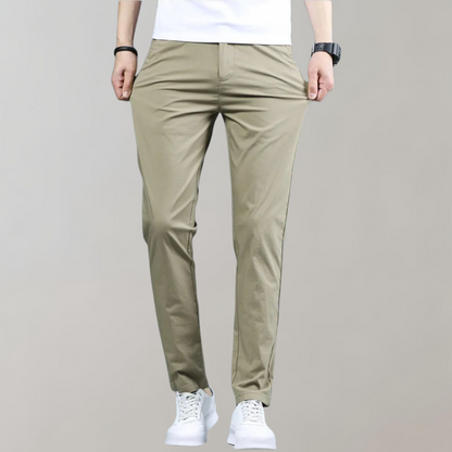 Schmale Herrenhosen Elastisch Chino-Stil - IdealeKleiden