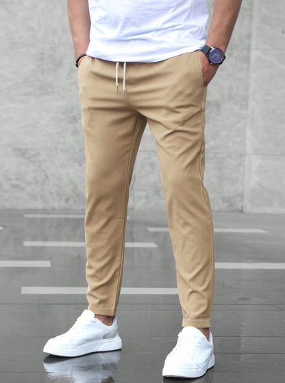 Pantalons de jogging chino skinny extensibles pour homme
