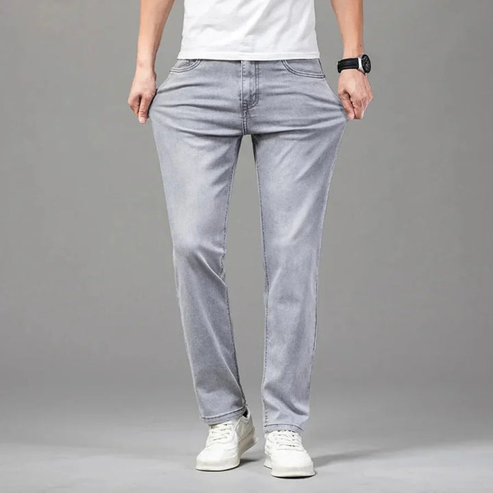 Jean élastique pour homme Confortable Coupe Droite
