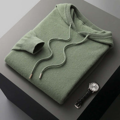 Pull en maille homme simple à capuche