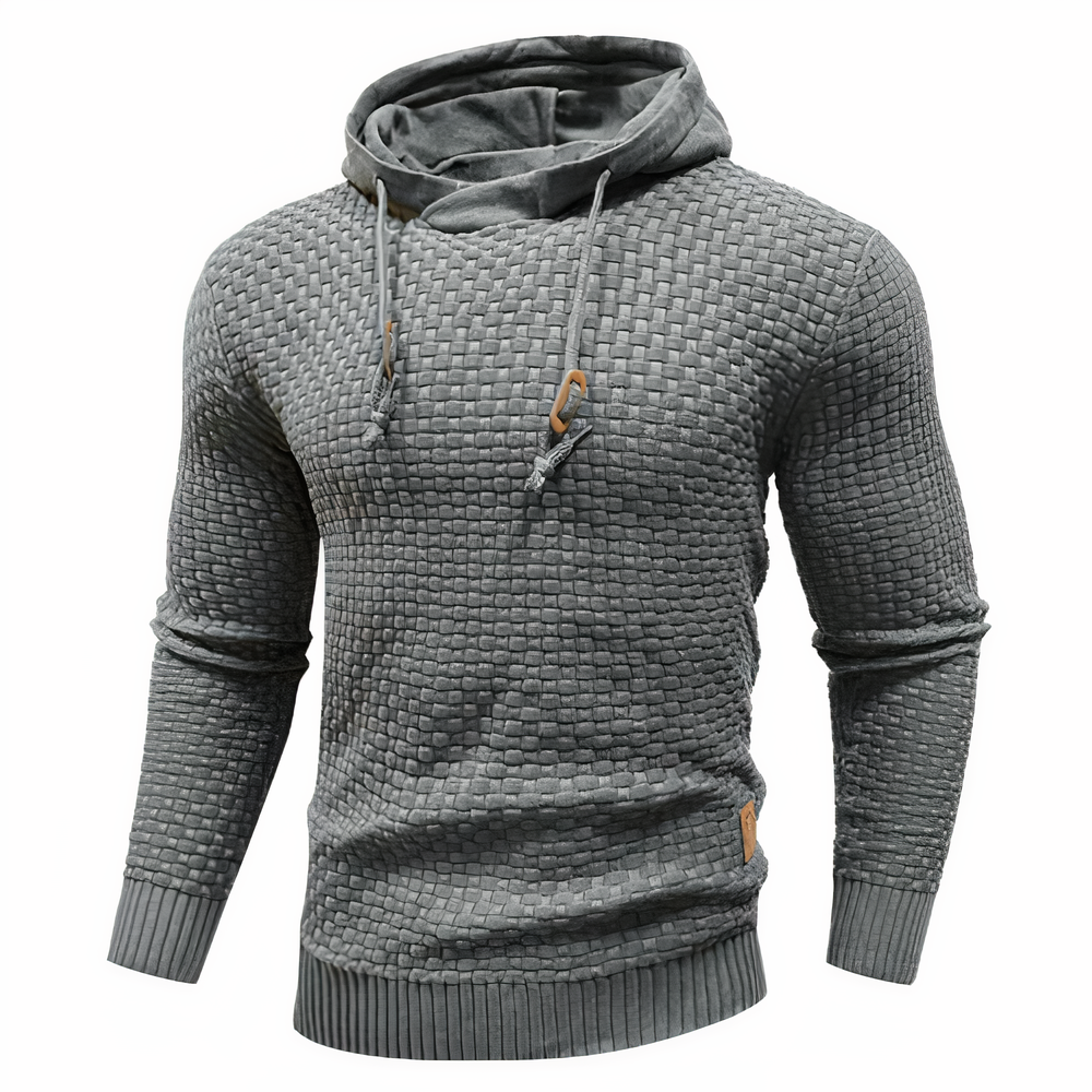 Sweat à capuche en maille slim fit pour homme