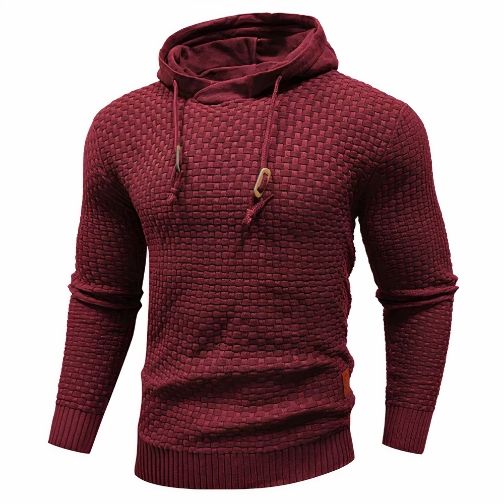 Sweat à capuche en maille slim fit pour homme