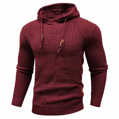 Sweat à capuche en maille slim fit pour homme