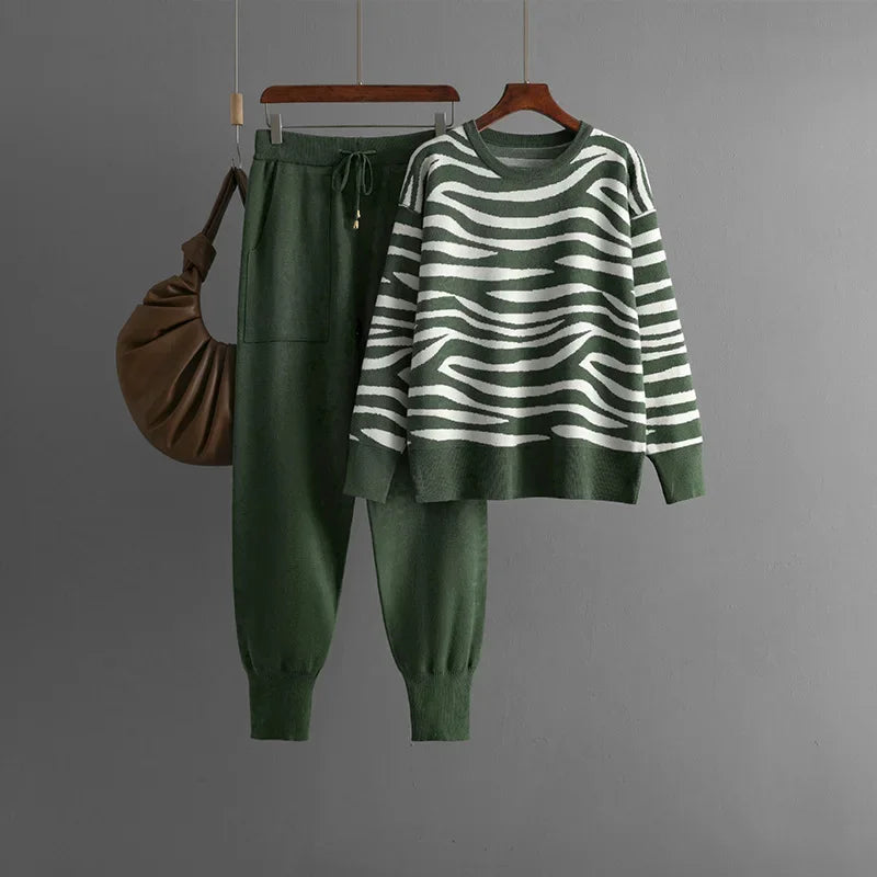 Ensemble de salon motif zèbre tendance