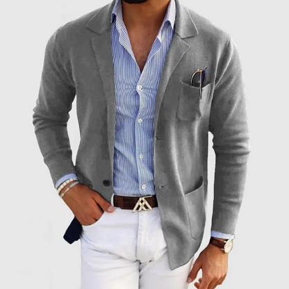 Gilet en tricot moderne pour hommes avec poches