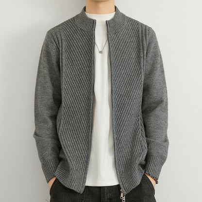Cardigan zippé oversize pour hommes