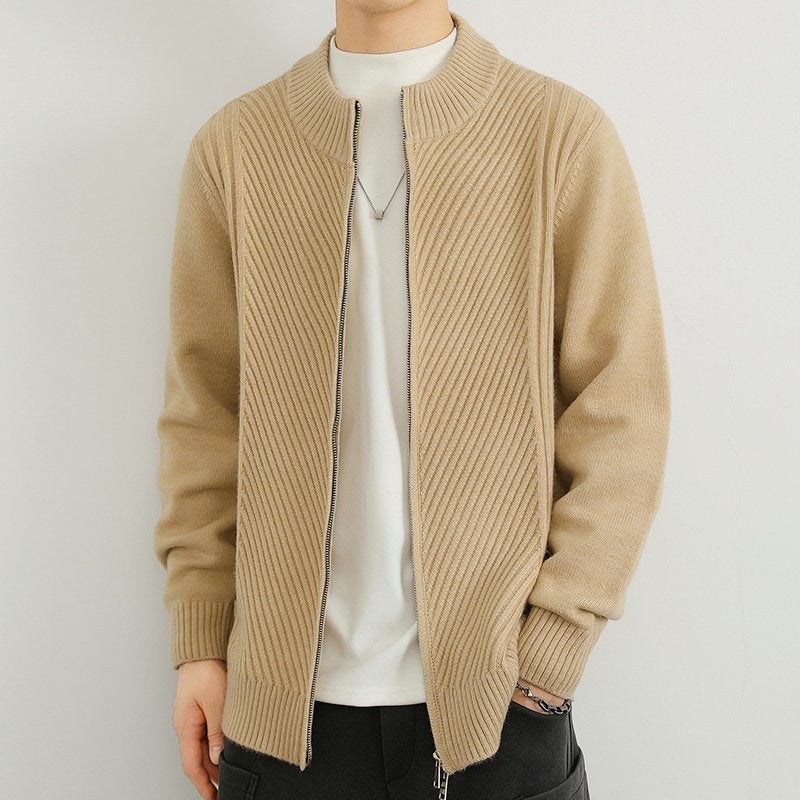 Cardigan zippé oversize pour hommes