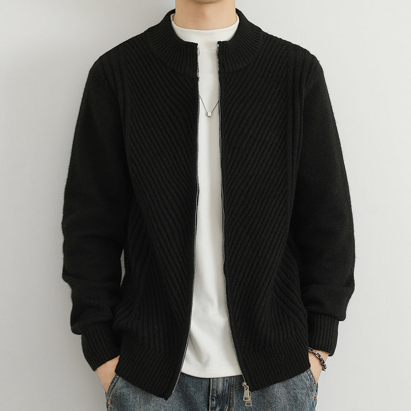 Cardigan zippé oversize pour hommes