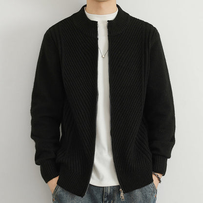 Cardigan zippé oversize pour hommes