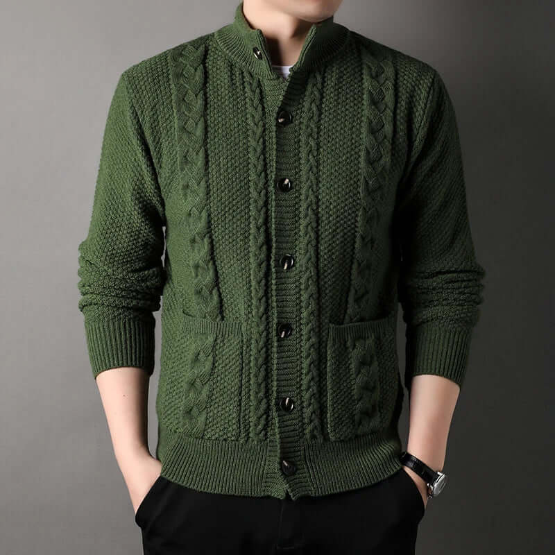 Cardigan torsadé classique pour hommes