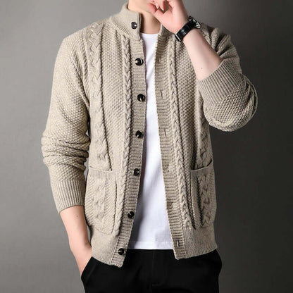 Cardigan torsadé classique pour hommes