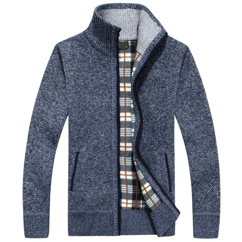 Cardigan Homme Zippé Hiver Chaud
