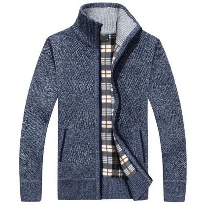 Cardigan Homme Zippé Hiver Chaud