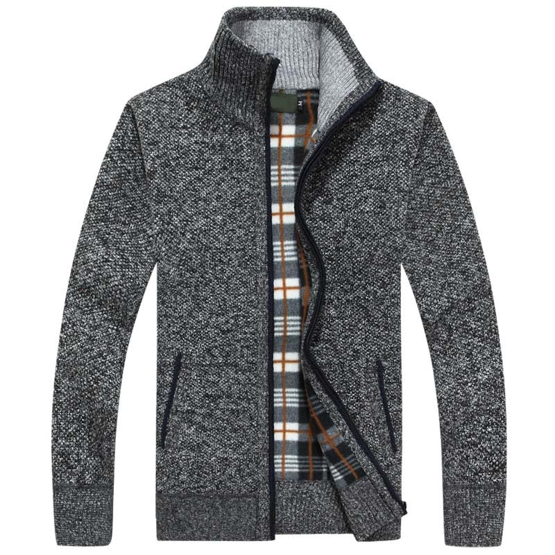Cardigan Homme Zippé Hiver Chaud