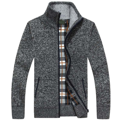 Cardigan Homme Zippé Hiver Chaud