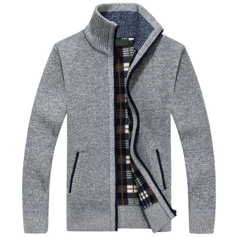 Cardigan Homme Zippé Hiver Chaud