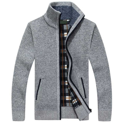 Cardigan Homme Zippé Hiver Chaud