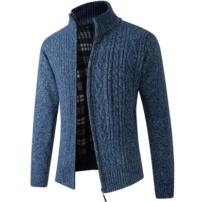 Cardigan Homme Zippé Hiver Chaud