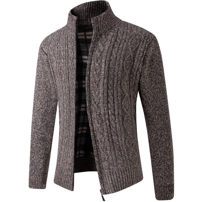 Cardigan Homme Zippé Hiver Chaud