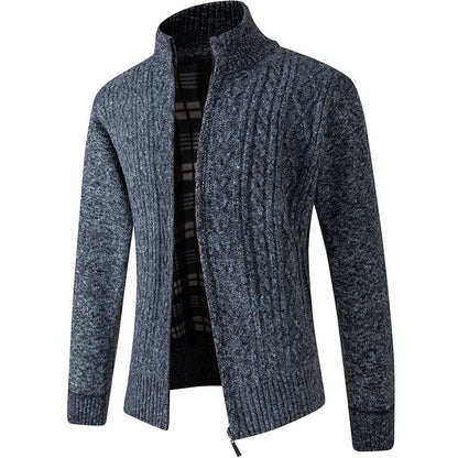 Cardigan Homme Zippé Hiver Chaud