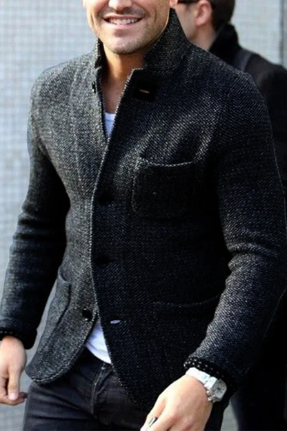 Cardigan homme coupe slim motif tweed