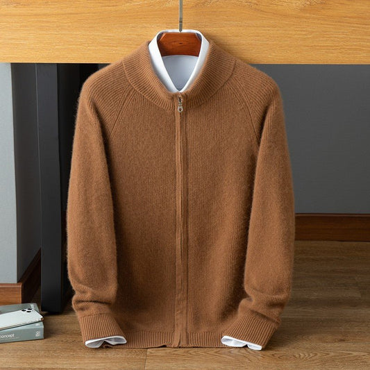Herren Strickjacke Warm Isoliert Reißverschluss - IdealeKleiden