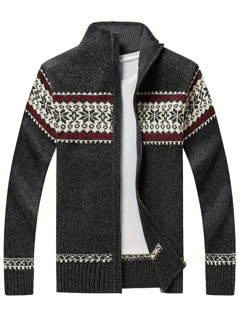 Cardigan pour homme chaud hiver fermeture éclair